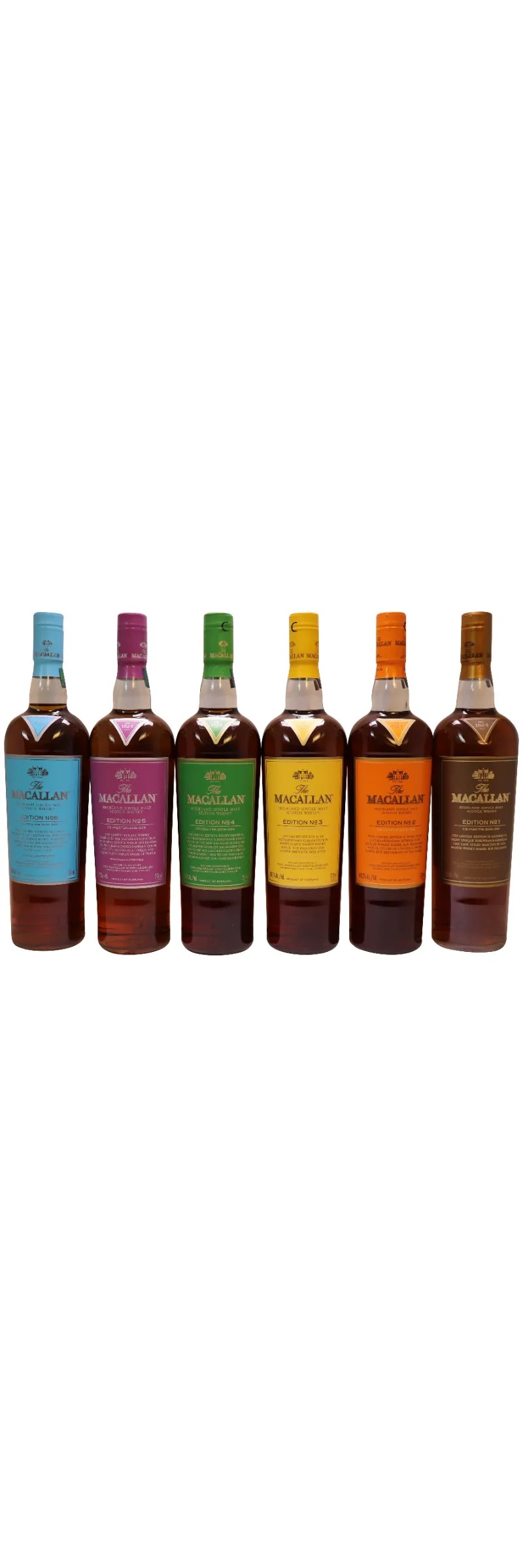Macallan Single Malt Scotch Whisky Edition Set (No. 1 – No. 6) 750ml